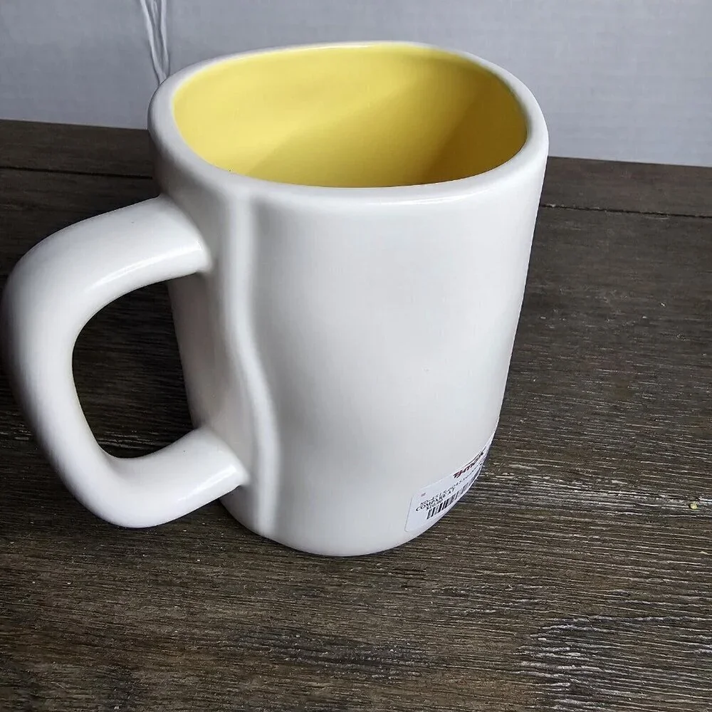 NWT Rae Dunn Artisan Chick Magnet Coffee Mug Easter Yellow Interior Farmhouse